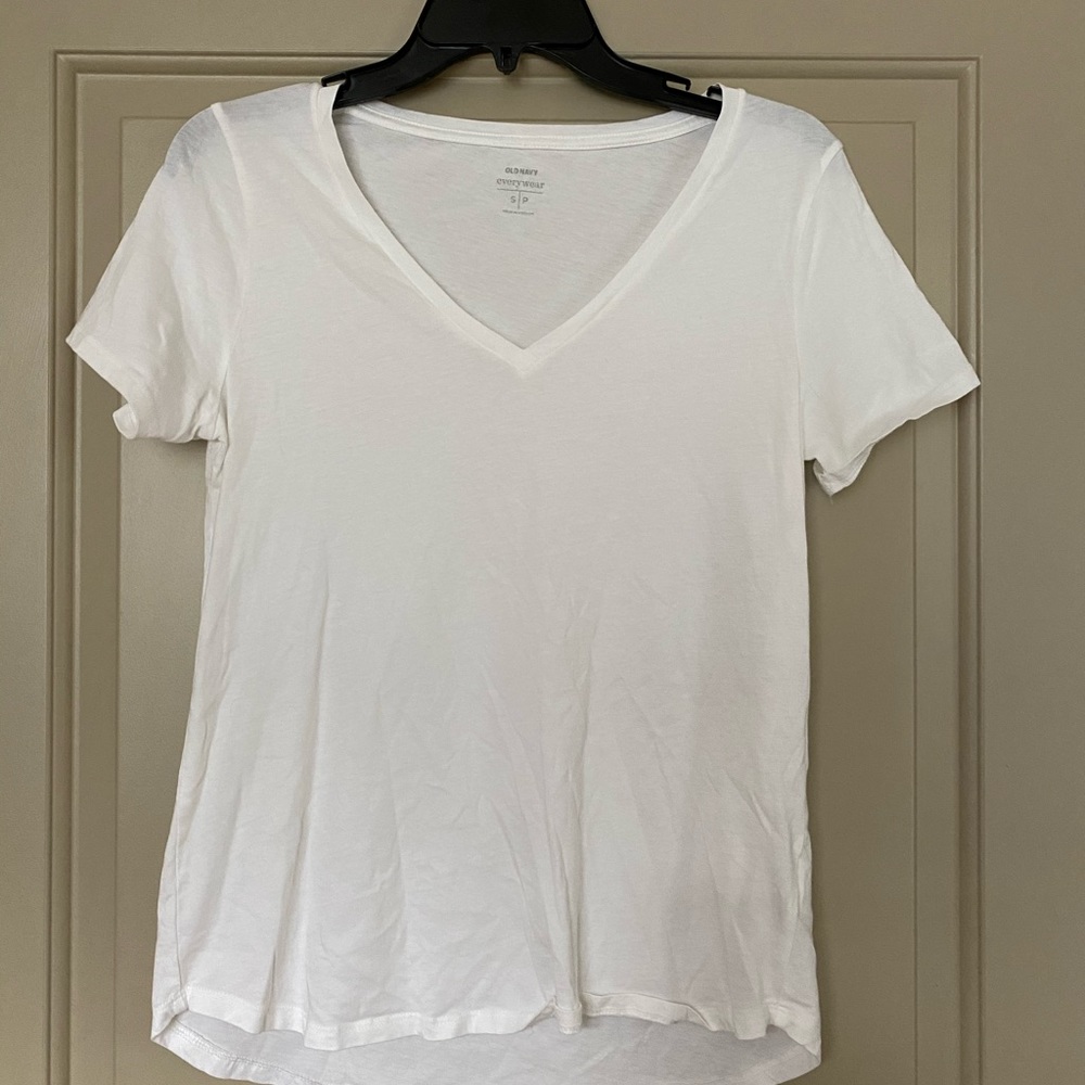 Grey and white v-necks